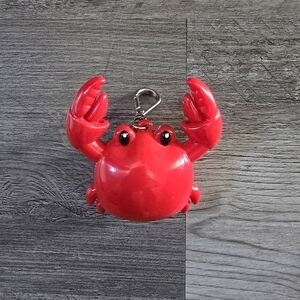 Hand Sanitizer Holder Red Crab Keychain